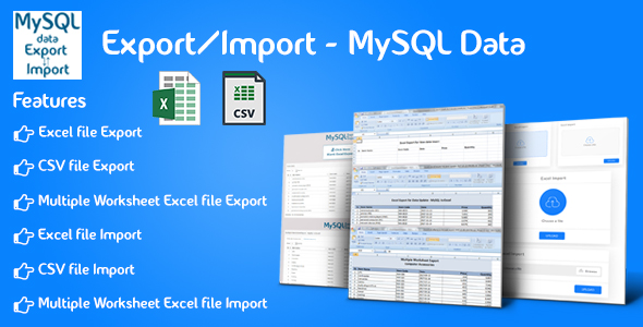 Export/Import - MySQL Data